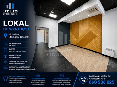 Atrakcyjny lokal 80 m² w centrum Starogardu Gdańskiego lokal użytkowy Starogard Gdański, gen. Józefa Hallera