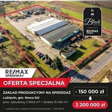 magazyn na sprzedaż 15400m2 magazyn Lubięcin