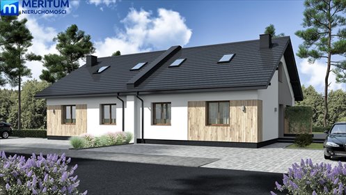 Nowy bliźniak 125 m2 z dużą działką i poddaszem do własnej aranżacji dom Osowiec