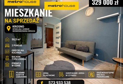 Sprzedam komfortowe 2-pokojowe mieszkanie 50,5 m² z loggią w Krosnie mieszkanie Krosno, Żwirki i Wigury