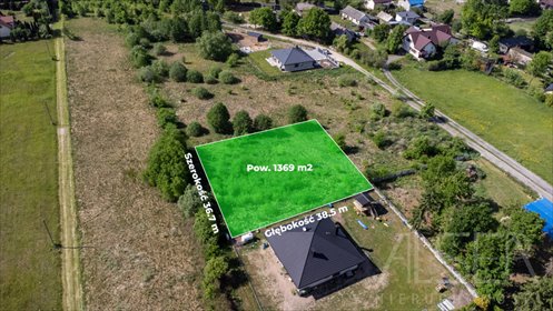 Działka budowlana 1369 m² z MPZP i mediami. działka Lucynów, Warszawska