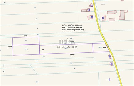 Działka 3807 m² w Uścieniec-Kolonia (media w ulicy) działka Uścieniec-Kolonia