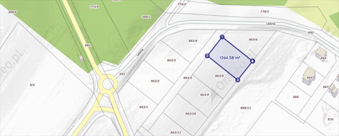 Do sprzedania działka budowlana 1265 m² w Wierzchowie działka Wierzchowo