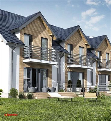 Dom skrajny 120,48 m² z dużym ogrodem i garażem dom Miękinia, Leśna