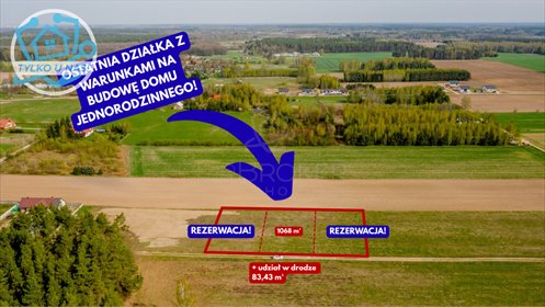 Sprzedam działkę 1068 m² w Pasynkach z warunkami zabudowy działka Pasynki