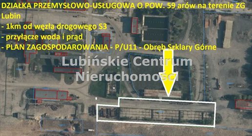 Zapraszam do zakupu działki przemysłowo-usługowej 59 arów w Lubinie działka Szklary Górne