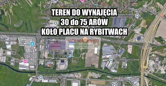 działka na wynajem 3000m2 działka Kraków, Rybitwy, Rybitwy, Półłanki