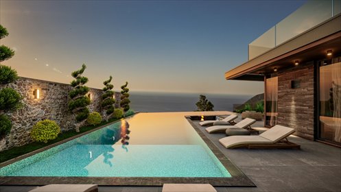 Luksusowa willa 5+1 z basenem i panoramicznym widokiem dom Antalya, Kalkan, Kaş, Antalya
