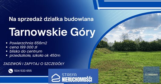 działka na sprzedaż 656m2 działka Tarnowskie Góry, Bobrowniki Śląskie-Piekary Rudne