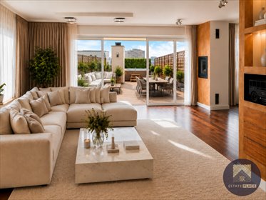Penthouse 183 m² z tarasem i kominkiem w Warszawie polecam mieszkanie Warszawa, Ochota, Zadumana