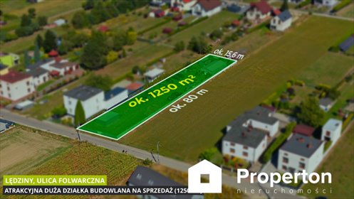 Działka budowlana 1250 m² z projektem domu polecam działka Lędziny, Folwarczna