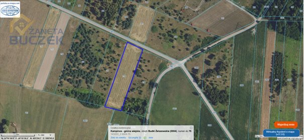 działka na sprzedaż 5243m2 działka Budki Żelazowskie