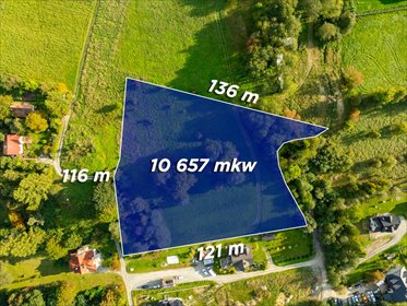 Działka inwestycyjna 10 657 m² w Rabka-Zdrój z mediami działka Nowotarski, Zakopiańska