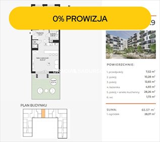 mieszkanie na sprzedaż 65m2 mieszkanie Kraków, Rybitwy , Rybitwy, Tadeusza Śliwiaka
