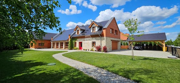 Ekskluzywny dom z budynkiem gościnnym, 380 m2, ogród dom Lubnów, Wrzosowa