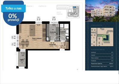 Przestronne 2-pokojowe mieszkanie 36,85 m2 w Fordonie mieszkanie Bydgoszcz, Fordon, Altanowa