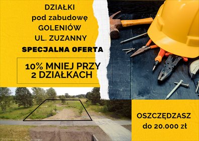 działka na sprzedaż 1589m2 działka Goleniów