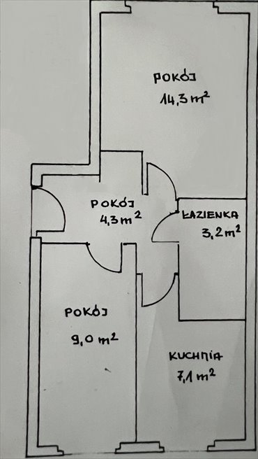 2-pokojowe mieszkanie do remontu w centrum Piły mieszkanie Piła, Śródmieśćie