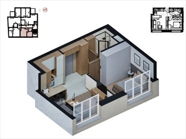 Do sprzedania 32 m² mieszkanie w Krakowie z balkonem i ogrzewaniem podłogowym mieszkanie Kraków, Krowodrza, Łobzów