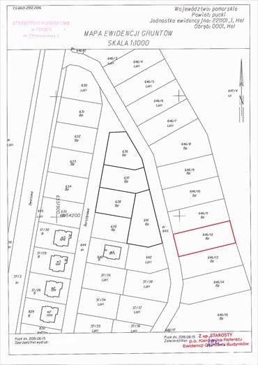działka na sprzedaż 910m2 działka Hel, Wydmowa