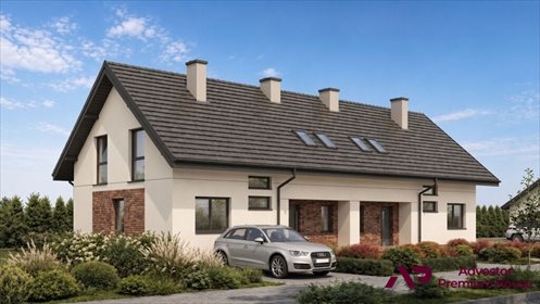 Nowoczesny bliźniak 106 m² z ogrodem i tarasem dom Dopiewiec, Ogrodowa