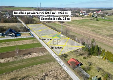 działka na sprzedaż 1067m2 działka Mokrzesz