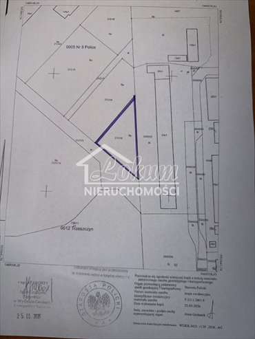 Sprzedam działkę 1261 m² pod przemysł w Police działka Police