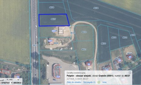 Sprzedam działkę 1752 m² z rozpoczętą budową domu w Gręblinie działka Gręblin