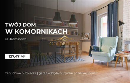 Dom z ogrodem w Komornikach (127,47 m², garaż) dom Komorniki, Jaśminowa