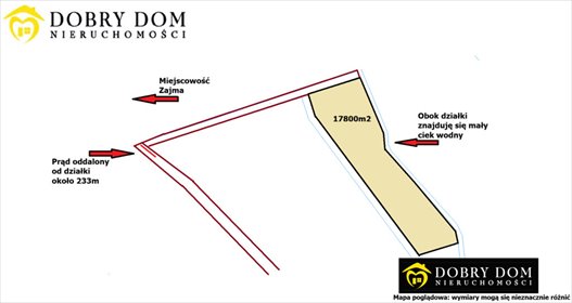 działka na sprzedaż 17800m2 działka Zajma