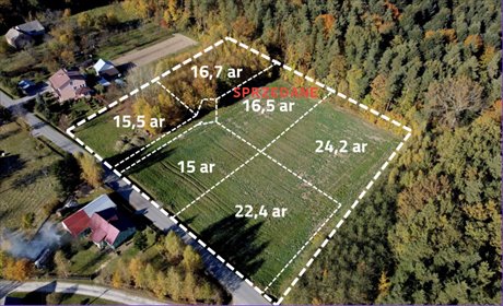 Działka 15 arów z warunkami zabudowy w Cierpiszu działka Cierpisz