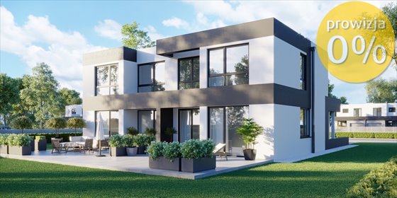 Segment narożny z ogródkiem, nowoczesny dom z garażem dom Nowa Wola