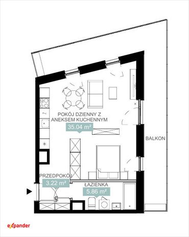 Inwestycyjne mieszkanie z dużym balkonem w centrum Katowic mieszkanie Katowice, Sokolska