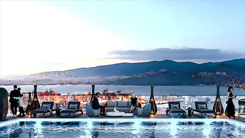 Nowoczesny apartament z widokiem na morze w Konak mieszkanie Izmir, Çınarlı, Konak, Izmir