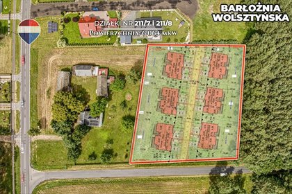 Do sprzedania działka 6 064 m² z pozwoleniem na osiedle w Barłożni działka Barłożnia Wolsztyńska