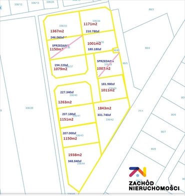 działka na sprzedaż 1001m2 działka Droszków