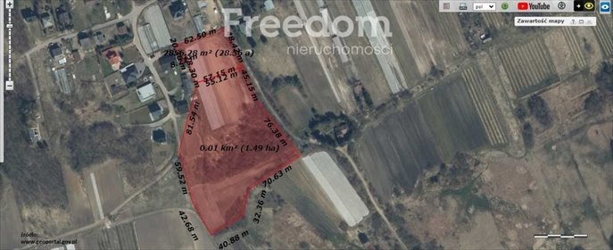 Działka 18 000 m² z możliwością zabudowy jednorodzinnej działka Falęcice