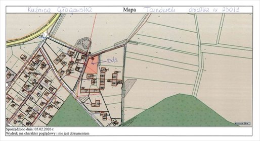 działka na sprzedaż 1400m2 działka Kuźnica Głogowska, Tarnówek