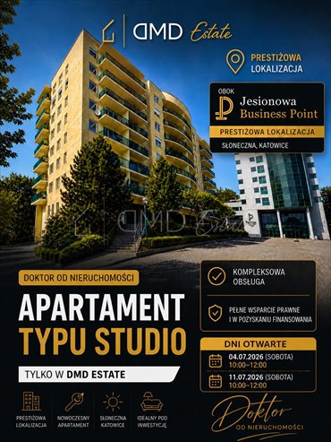 Przemyślane 35,5 m² z widokiem, parking, blisko parku mieszkanie Katowice, Koszutka