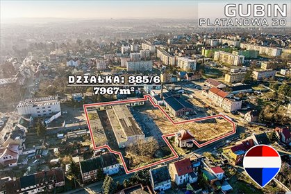 Działka inwestycyjna 7 967 m² w centrum Gubina działka Gubin, Królewska