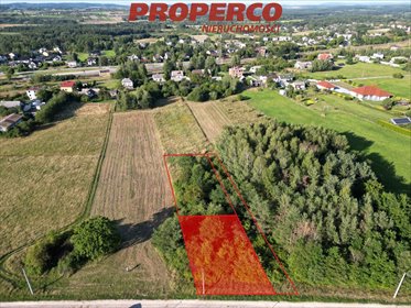 Działka 997 m² z widokiem na Chęciny, media, spokojna okolica - polecam! działka Chęciny, Wolica