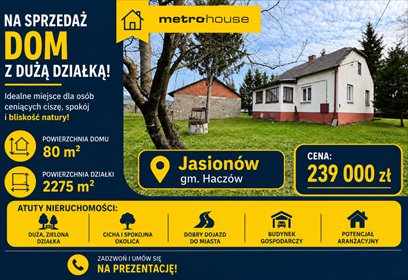 Dom do remontu na dużej działce w Jasionowie - polecam dom Jasionów