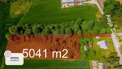 działka na sprzedaż 5041m2 działka Krynki, Aleja Szkolna
