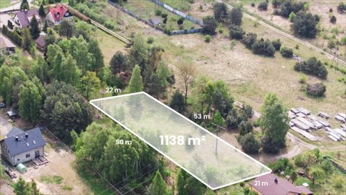 Działka budowlana w Ryczówku pod dom, 804 m², cicha okolica działka Ryczówek, Laski