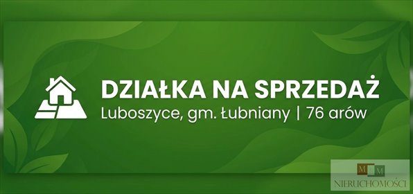 Zapraszam do zakupu działki 20 arów z MPZP w Luboszycach działka Luboszyce