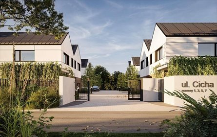 Dwupoziomowy segment z dużym ogrodem i nowoczesnym wykończeniem dom Rząska, Cicha