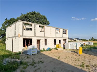 Nowoczesny bliźniak w Pępowie z tarasem i 4 sypialniami - polecam! dom Pępowo, Wiejska