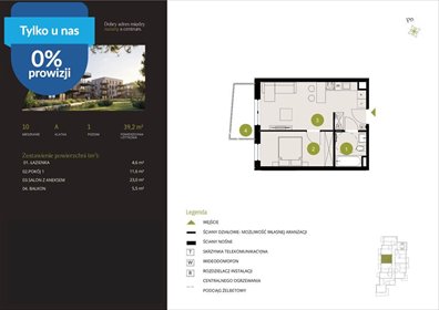 Polecam nowoczesne 2-pokojowe mieszkanie 39,2 m² w Bydgoszczy mieszkanie Bydgoszcz, Flisy, Mińska
