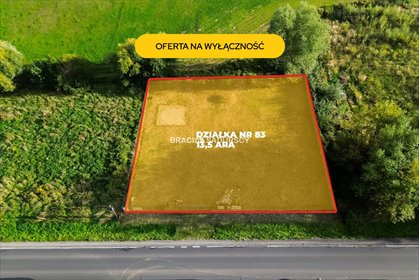 Działka usługowa 13,5 ar z prądem i internetem. działka Łuczyce, Centrum