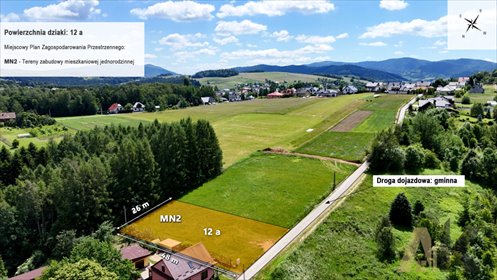 Widokowa działka 1200 m² w Mystkowie - polecam działka Mystków